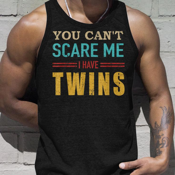 You Cant Scare Me I Have Twins Vintage Gift For Twin Dad Unisex Tank Top Gifts for Him