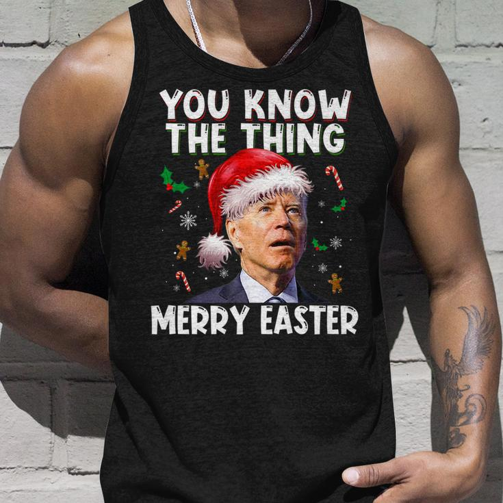You Know The Thing Merry Easter Santa Joe Biden Christmas V3 Unisex Tank Top Gifts for Him