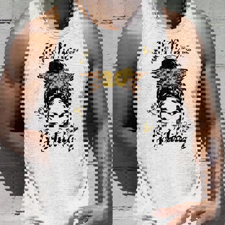 20Th Birthday Decorations Girl Messy Bun 20 Years Old Bday Unisex Tank Top Gifts for Him