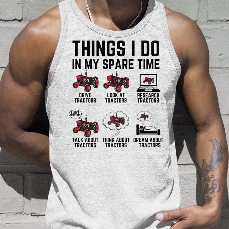 6 Things I Do In My Spare Time - Funny Tractor Driver Unisex Tank Top Gifts for Him