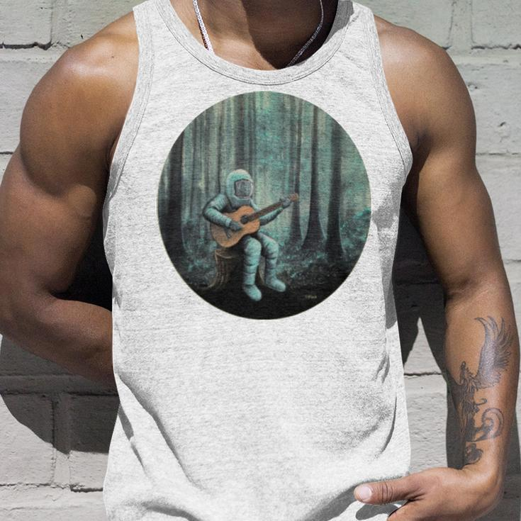 Astronaut Playing Guitar Music Unisex Tank Top Gifts for Him