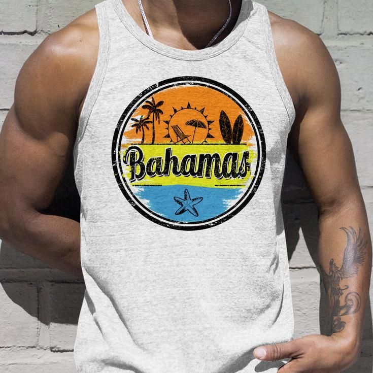 Bahamas Retro Circle Unisex Tank Top Gifts for Him