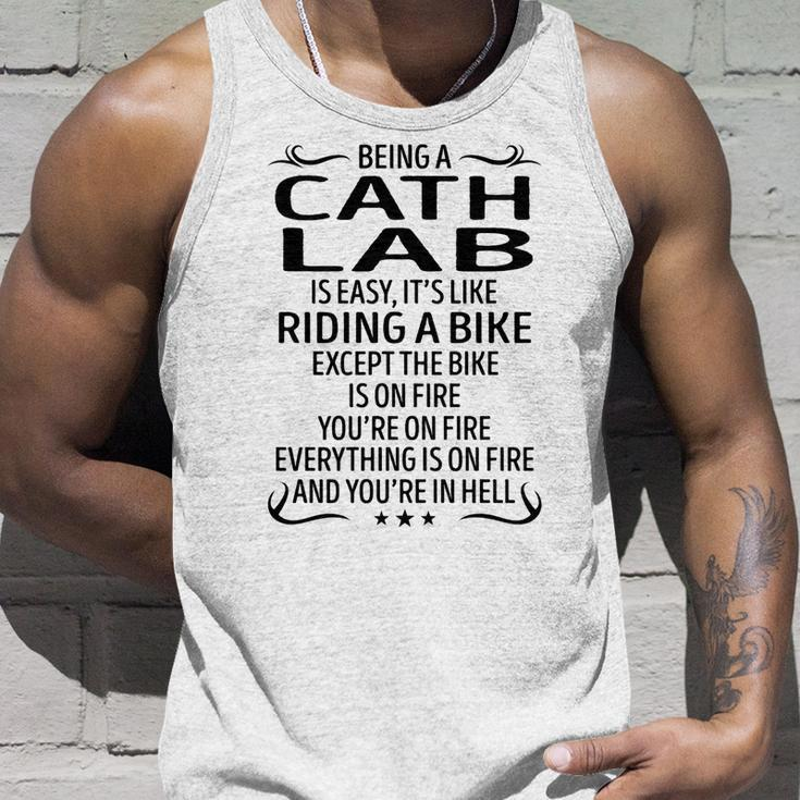Being A Cath Lab Like Riding A Bike Unisex Tank Top Gifts for Him