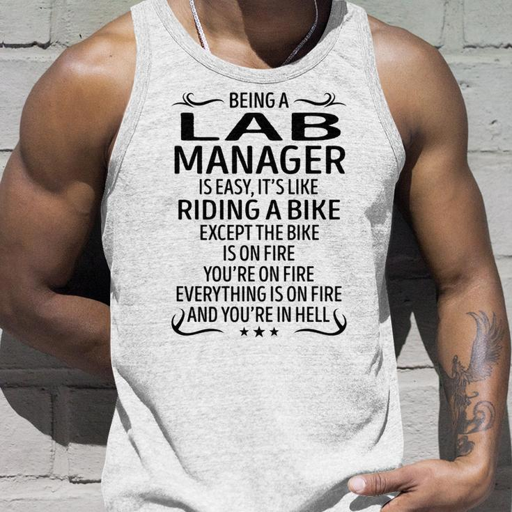 Being A Lab Manager Like Riding A Bike Unisex Tank Top Gifts for Him