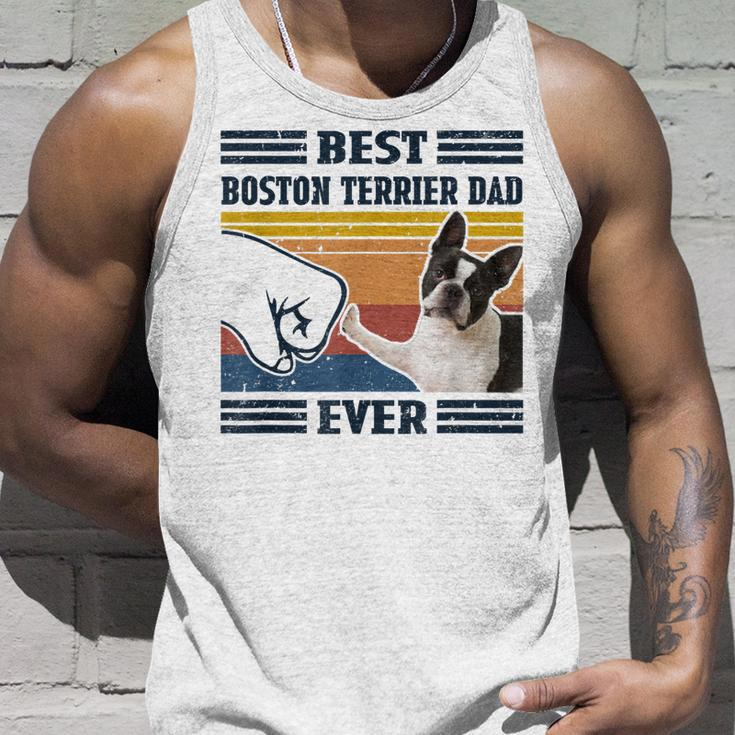 Best Boston Terrier Dog Dog Dad Ever Bump Fit Funny Dog Unisex Tank Top Gifts for Him