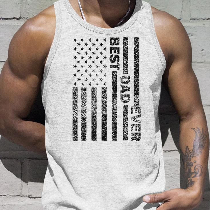 Best Dad Ever American Flag Husband Vintage Fathers Day Men Unisex Tank Top Gifts for Him