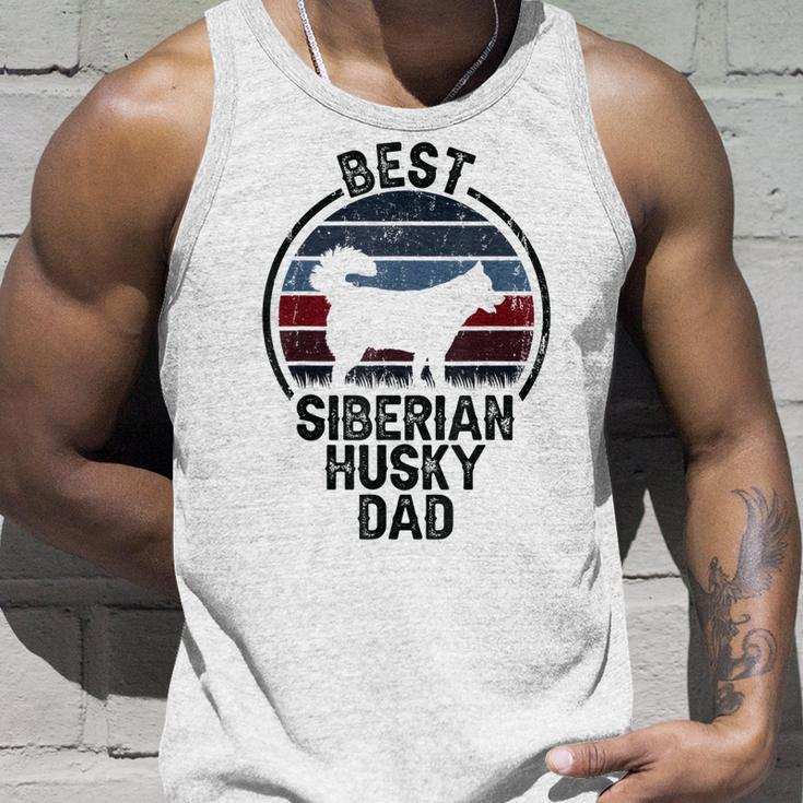 Best Dog Father Dad - Vintage Siberian Husky Unisex Tank Top Gifts for Him