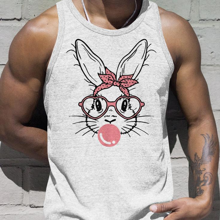 Bunny Face With Pink Sunglasses Bandana Happy Easter Day Unisex Tank Top Gifts for Him