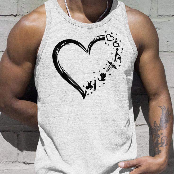 Disability Support Heart Helping Hands Disability Pride Unisex Tank Top Gifts for Him