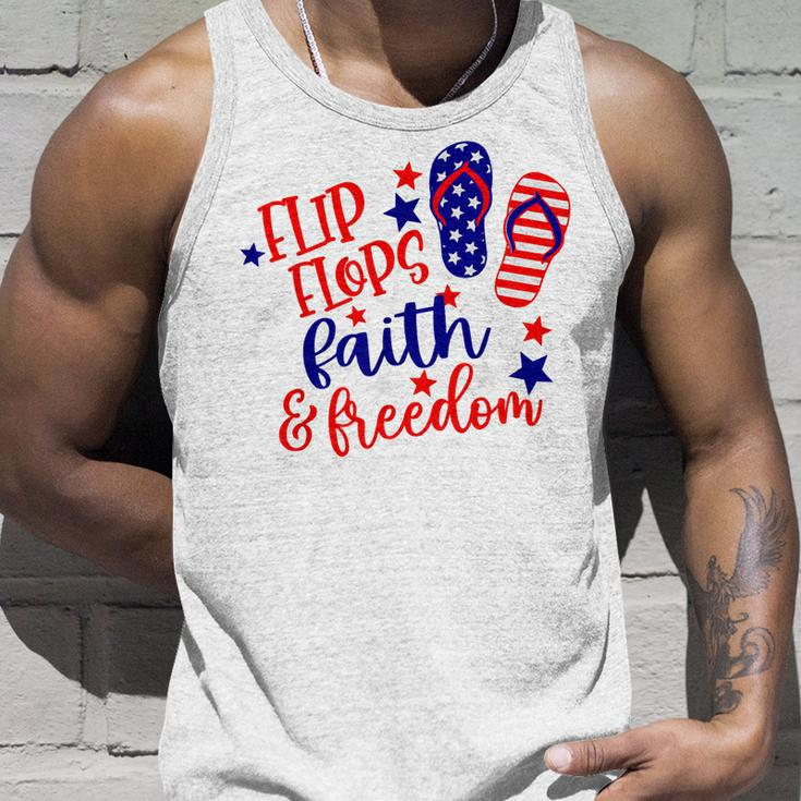 Flip Flops Faith And Freedom Unisex Tank Top Gifts for Him