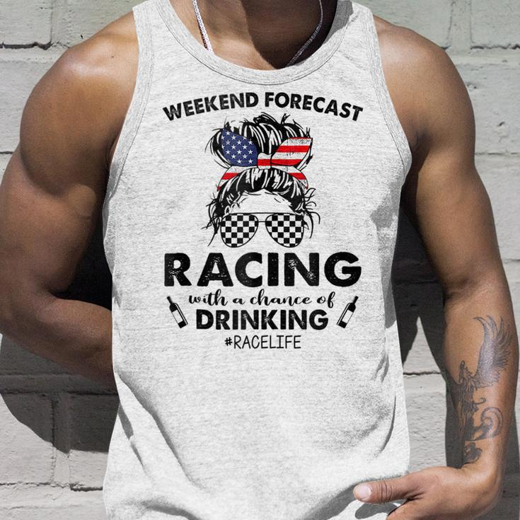 Weekend Forecast Racing With A Chance Of Drinking- Race Life Tank Top Gifts for Him