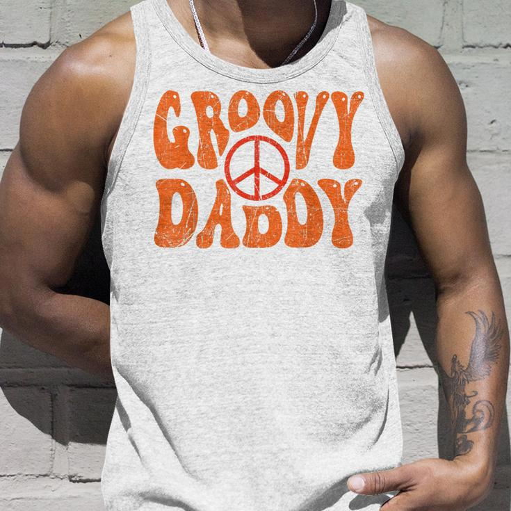 Groovy Daddy 70S Aesthetic Nostalgia 1970S Retro Dad Unisex Tank Top Gifts for Him