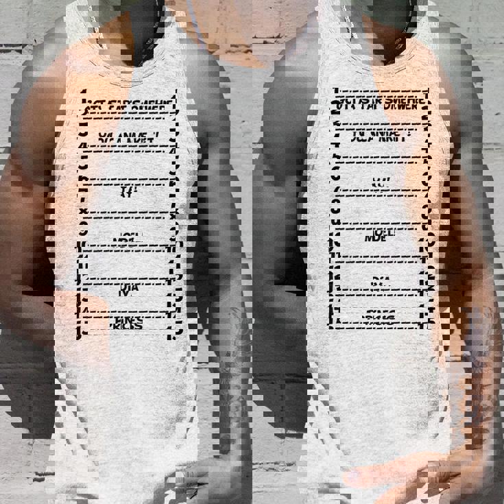 Hair Length Check Measurement Backprint Back Unisex Tank Top Gifts for Him