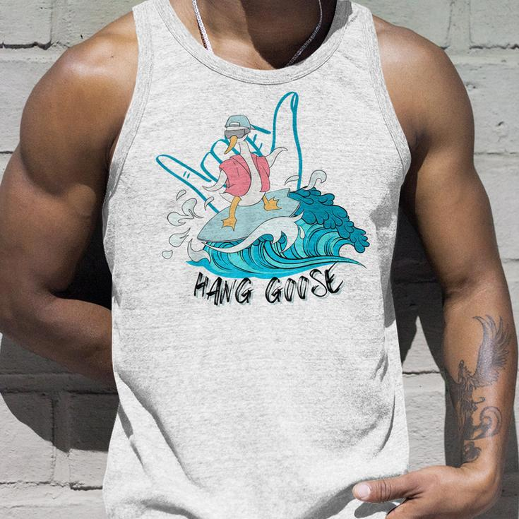 Hang Goose Silly Goose Surfing Funny Farm Animal Unisex Tank Top Gifts for Him