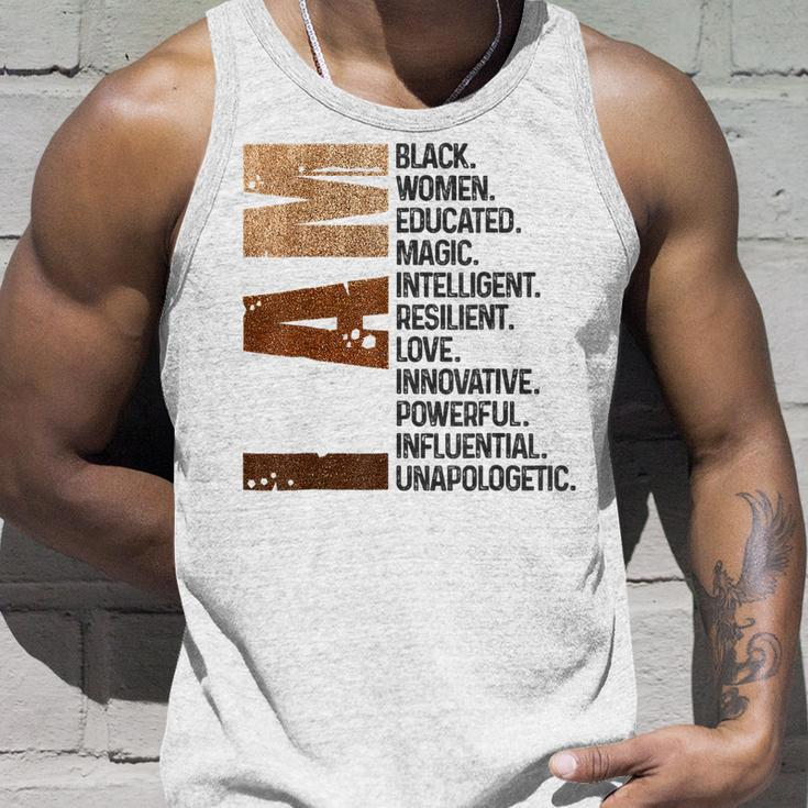 I Am Black Women Black History Month Educated Black Girl V4 Unisex Tank Top Gifts for Him