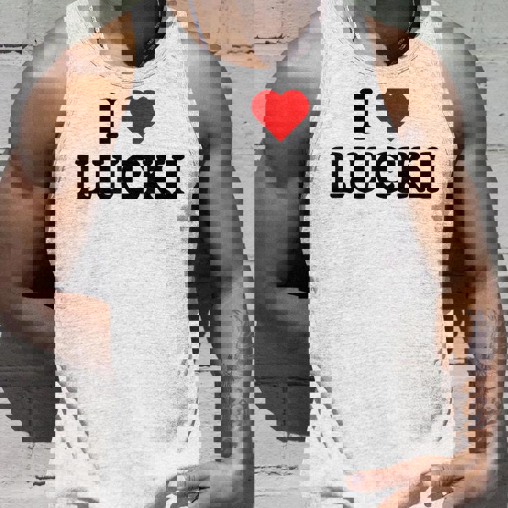 I Love Lucki I Heart Lucki Unisex Tank Top Gifts for Him I Love Lucki I Heart Lucki Unisex Tank Top Gifts for Him
