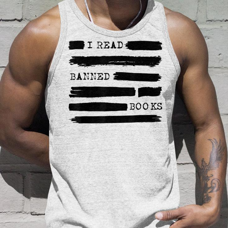 I Read Banned Books Week Librarian Freadom Reader Nerd Men Unisex Tank Top Gifts for Him