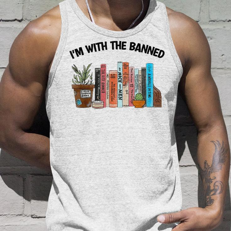 Im With The Banned Funny Book Readers I Read Banned Books Unisex Tank Top Gifts for Him