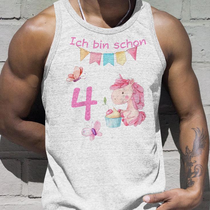 Kinder Mädchen Ich Bin 4 Jahre Alt 4 Geburtstag Einhorn Tank Top Geschenke für Ihn