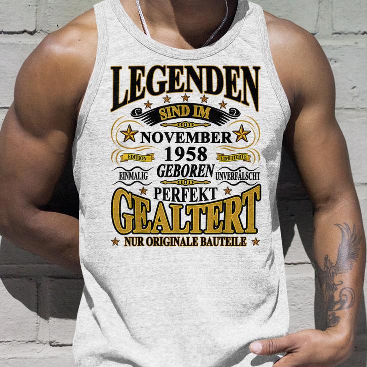 Legenden November 1958 Geburtstag Unisex TankTop, 65 Jahre Lustiges Tee Geschenke für Ihn