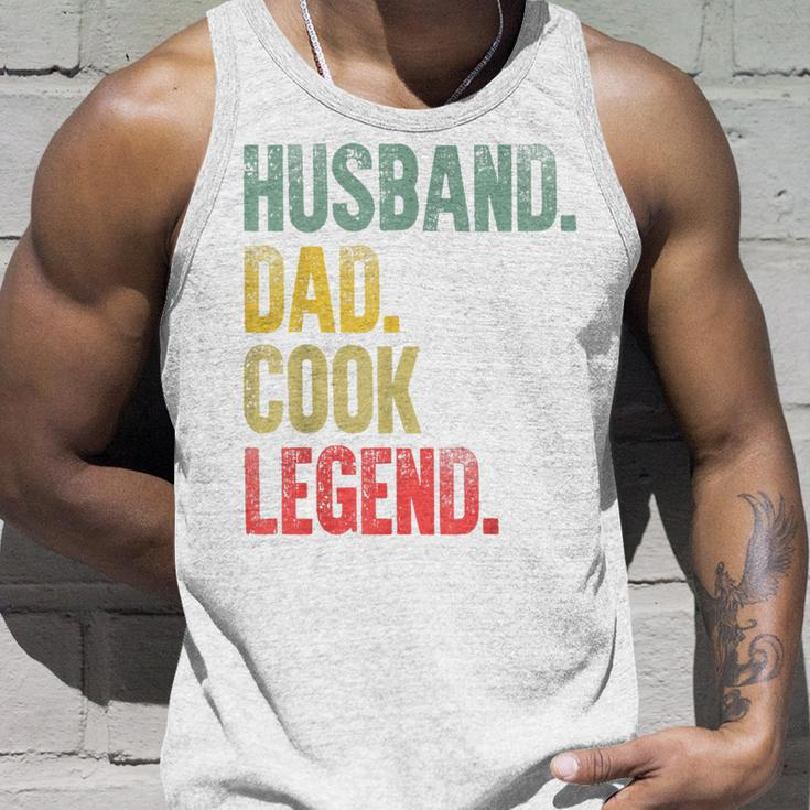 Mens Funny Vintage Husband Dad Cook Legend Retro Unisex Tank Top Gifts for Him