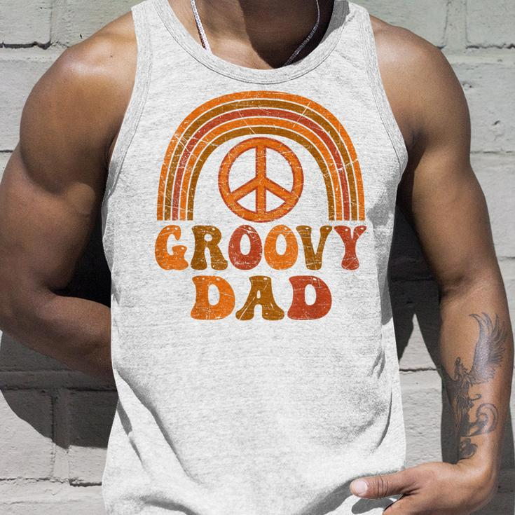 Mens Groovy Dad 70S Aesthetic Nostalgia 1970S Retro Dad Hippie Unisex Tank Top Gifts for Him