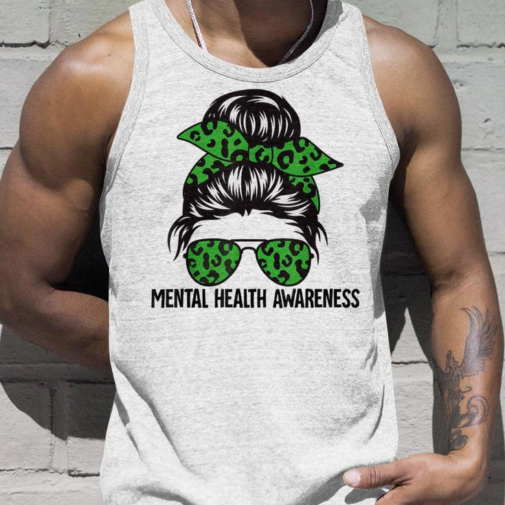 Messy Bun Mental Health Awareness Mental Health Matters Unisex Tank Top Gifts for Him
