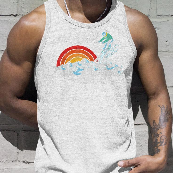 Retro Ski Dad Vintage Skiing Graphic Unisex Tank Top Gifts for Him