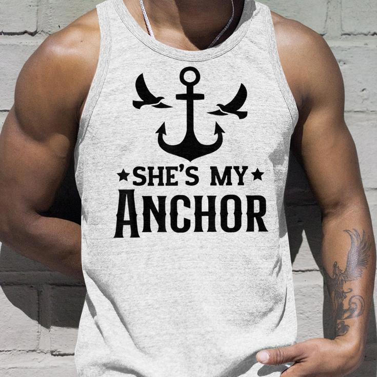 Shes My Anchor Hes My Captain Matching Couples Valentine Unisex Tank Top Gifts for Him