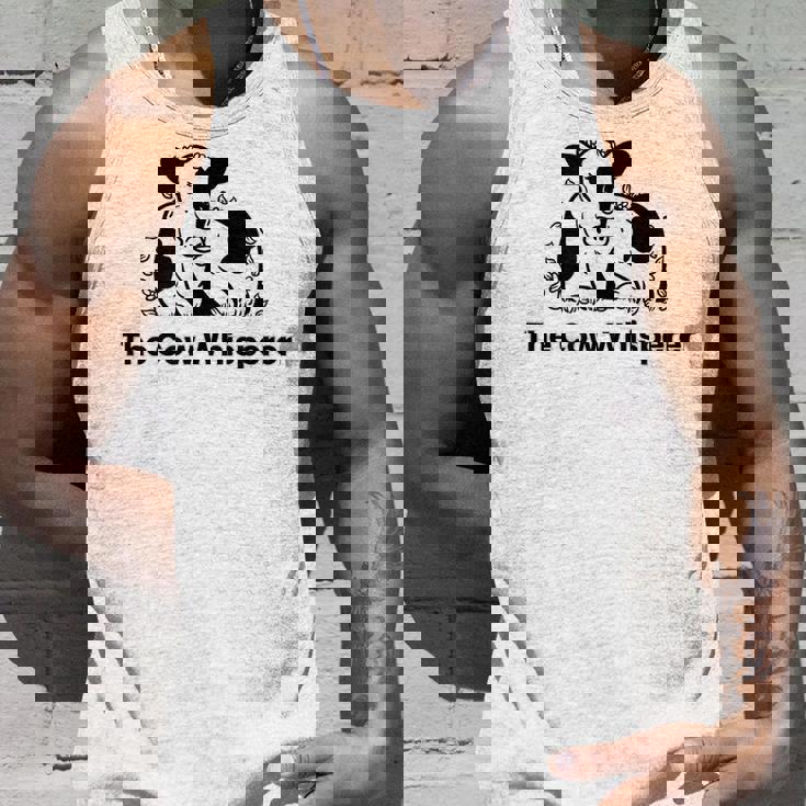 The Cow Whisperer- Cute Black And White Resting Cow Unisex Tank Top Gifts for Him The Cow Whisperer- Cute Black And White Resting Cow Unisex Tank Top Gifts for Him