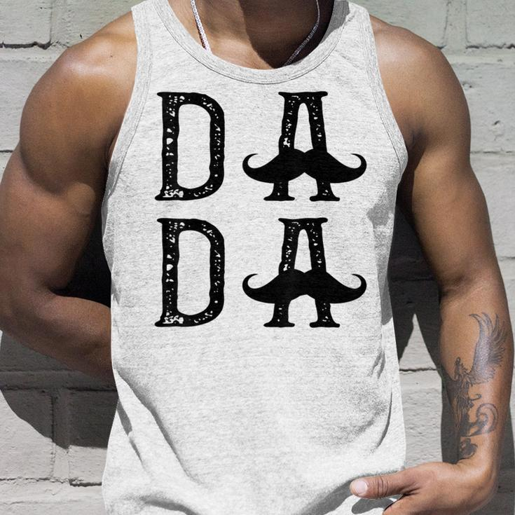 Vintage Dada Mustache Funny Dad Gift Idea Unisex Tank Top Gifts for Him