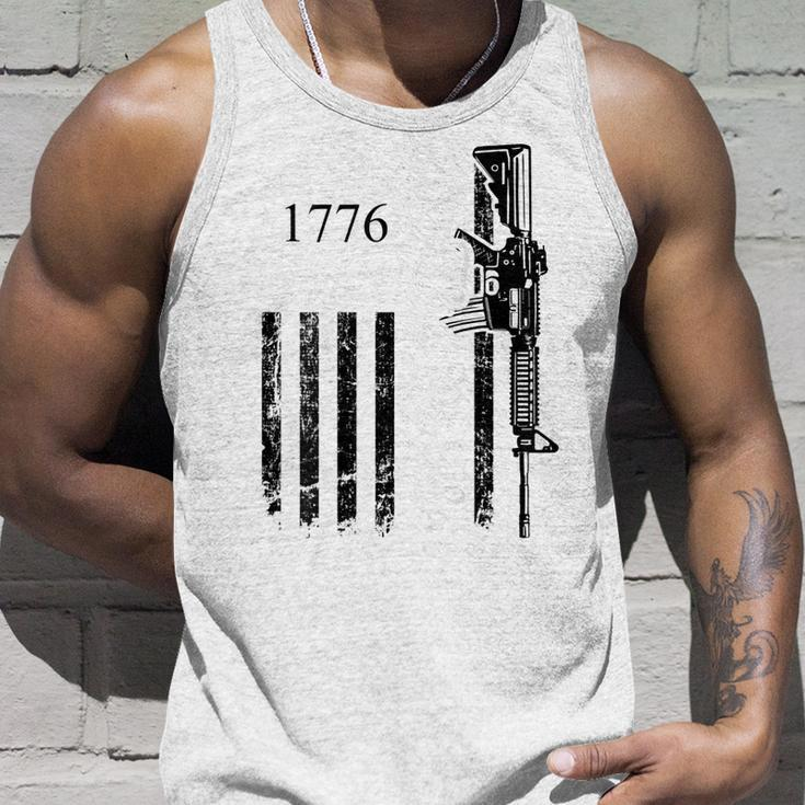 We The People - Gun Rights Ar15 Pro Guns Usa Flag On Back Unisex Tank Top Gifts for Him