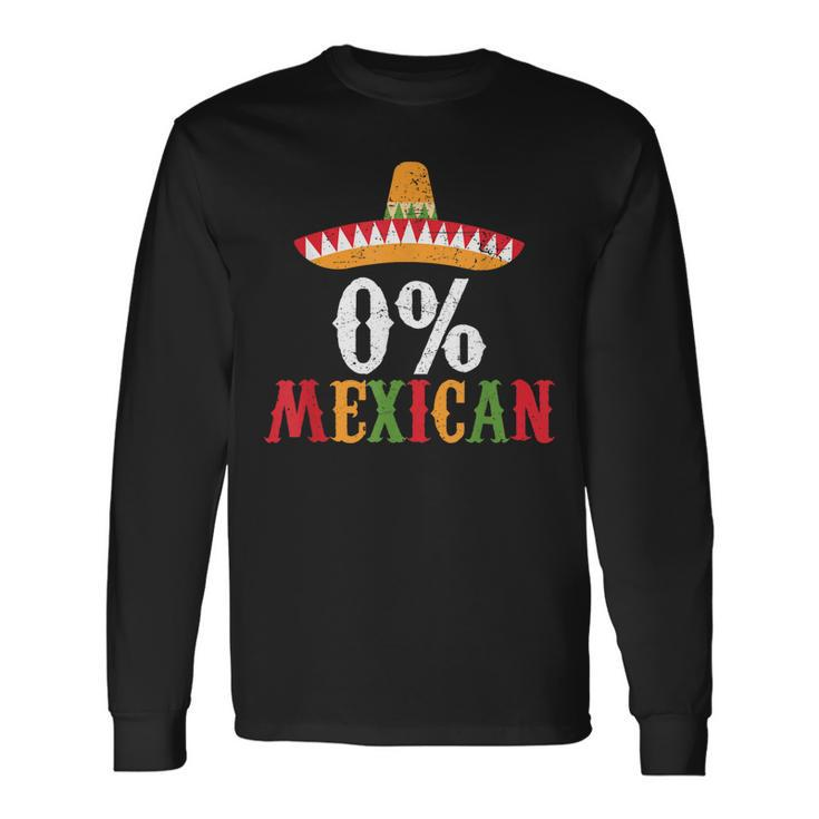 0 Mexican Cinco De Mayo Fiesta Sombrero Long Sleeve T-Shirt T-Shirt