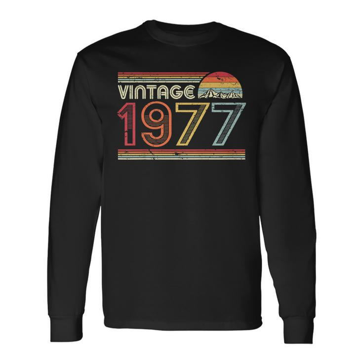 1977 Vintage T Shirt Birthday Tee Retro Style Shirt Long Sleeve T-Shirt