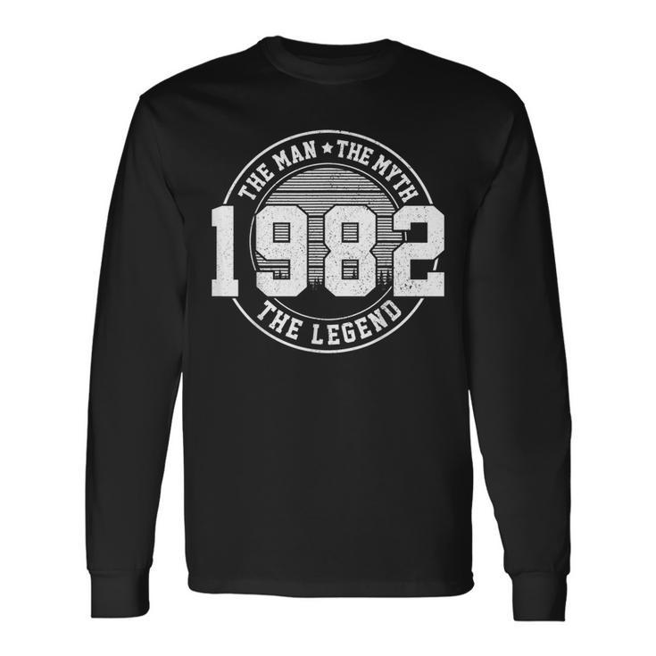 1982 The Man Myth Legend Vintage Men 40Th Birthday Long Sleeve T-Shirt