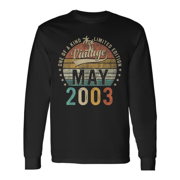 20 Year Old Awesome Since May 2003 20Th Birthday Long Sleeve T-Shirt