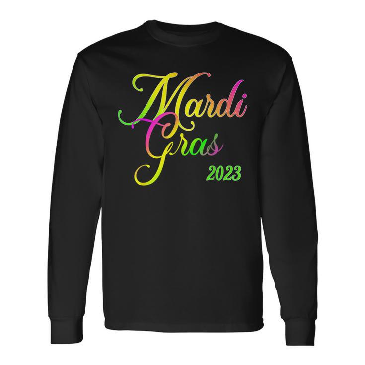 2023 Cool Mardi Gras Parade New Orleans Party Drinking Long Sleeve T-Shirt