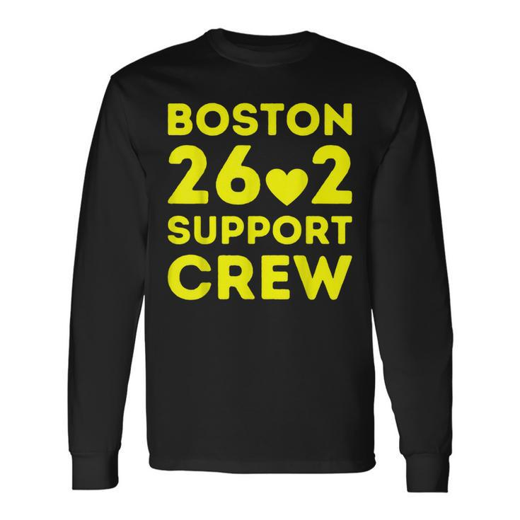 2023 Marathon Boston Support Crew Marathon 00 Support Staff Long Sleeve T-Shirt