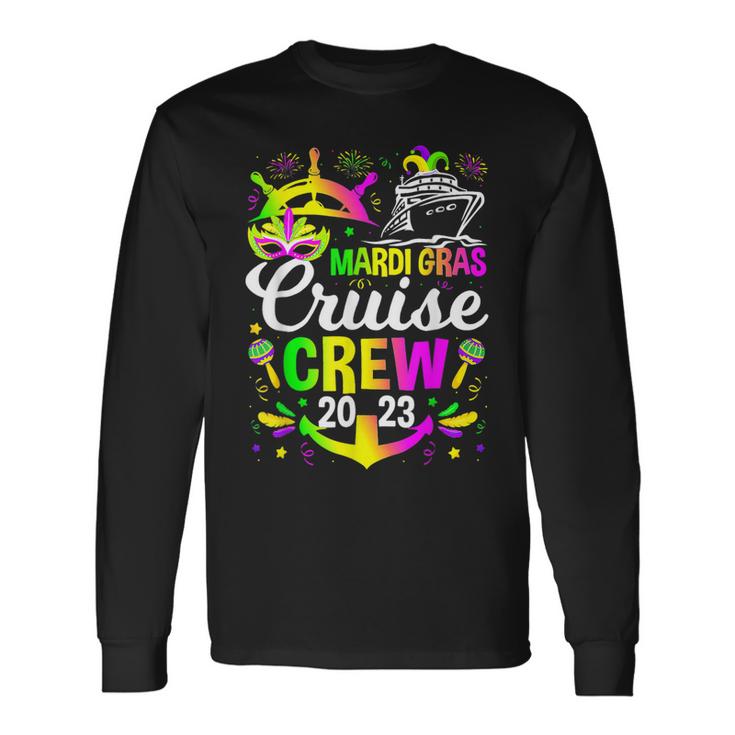 Mardi Gras Cruise Crew 2023 Cruising Funny Festival Party  Unisex Long Sleeve