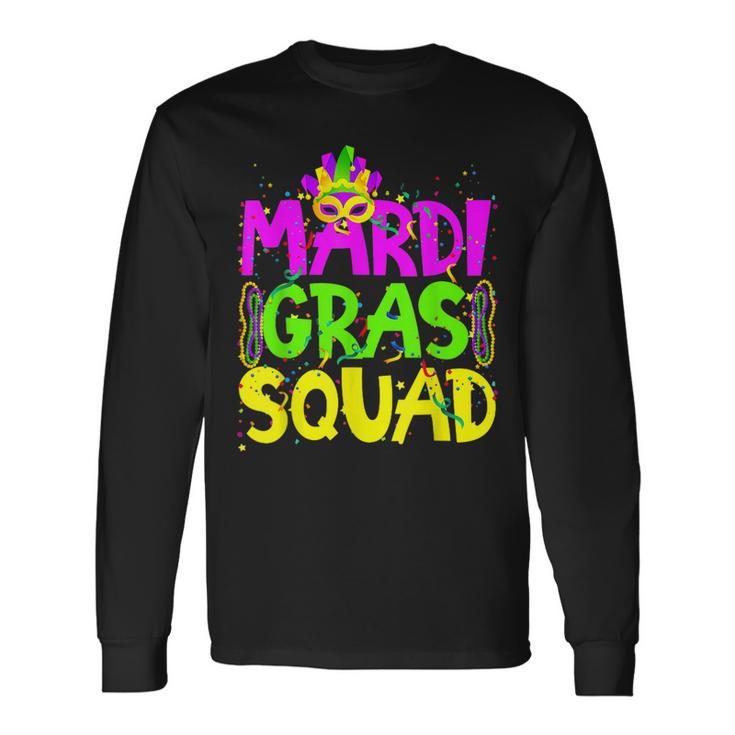 Mardi Gras Squad Party Costume Outfit - Funny Mardi Gras  Unisex Long Sleeve