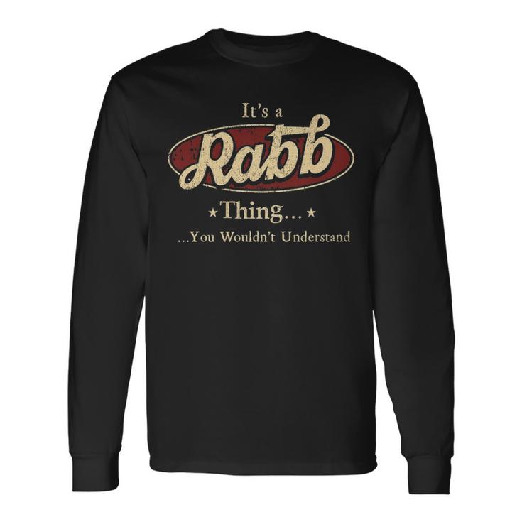 Rabb Shirt Personalized Name With Name Rabb Long Sleeve T-Shirt