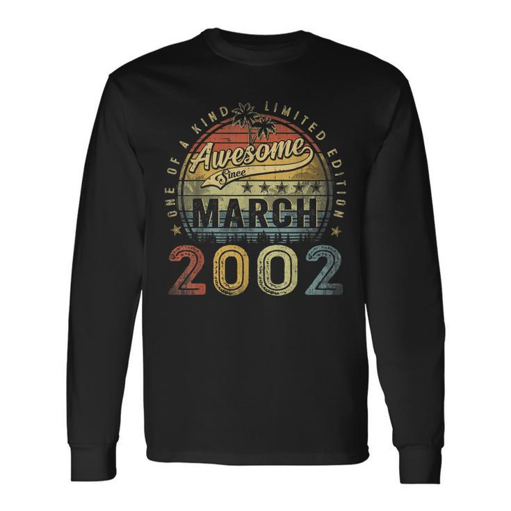 21 Year Old Awesome Since March 2002 21St Birthday Long Sleeve T-Shirt T-Shirt