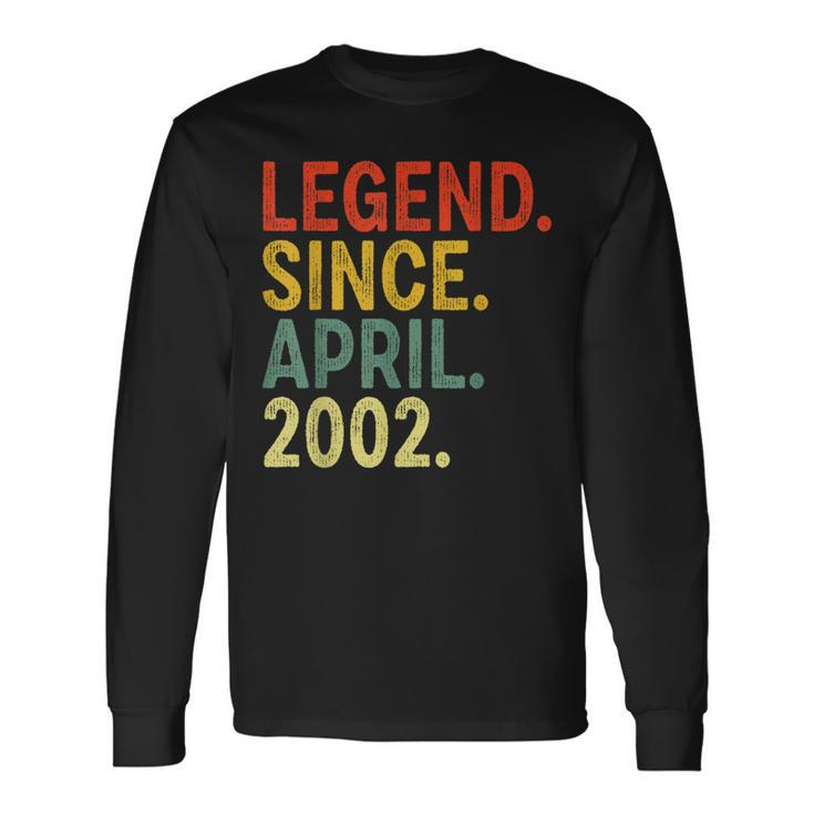21 Year Old Legend Since April 2002 21St Birthday Long Sleeve T-Shirt T-Shirt