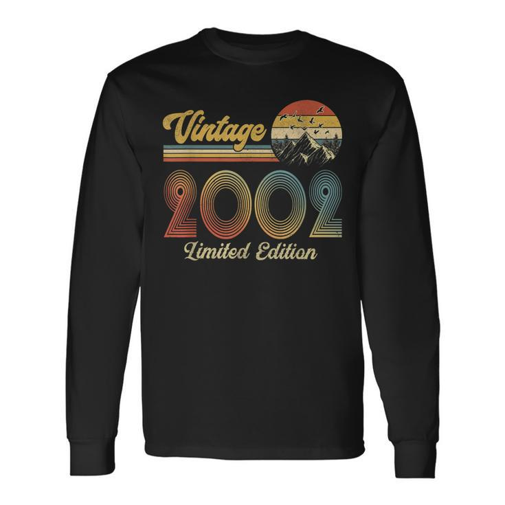 21 Year Old Made In 2002 Vintage 21St Birthday Retro Long Sleeve T-Shirt