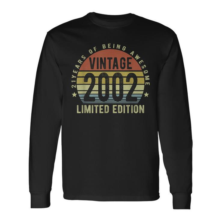 21 Year Old Vintage 2002 Limited Edition 21St Birthday V3 Long Sleeve T-Shirt