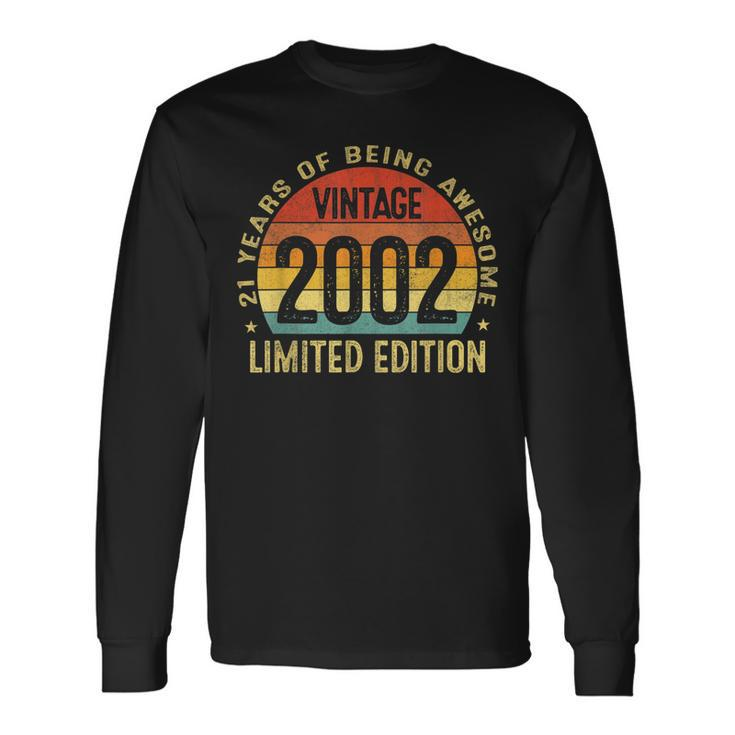 21 Years Old Vintage 2002 Limited Edition 21St Birthday V3 Long Sleeve T-Shirt