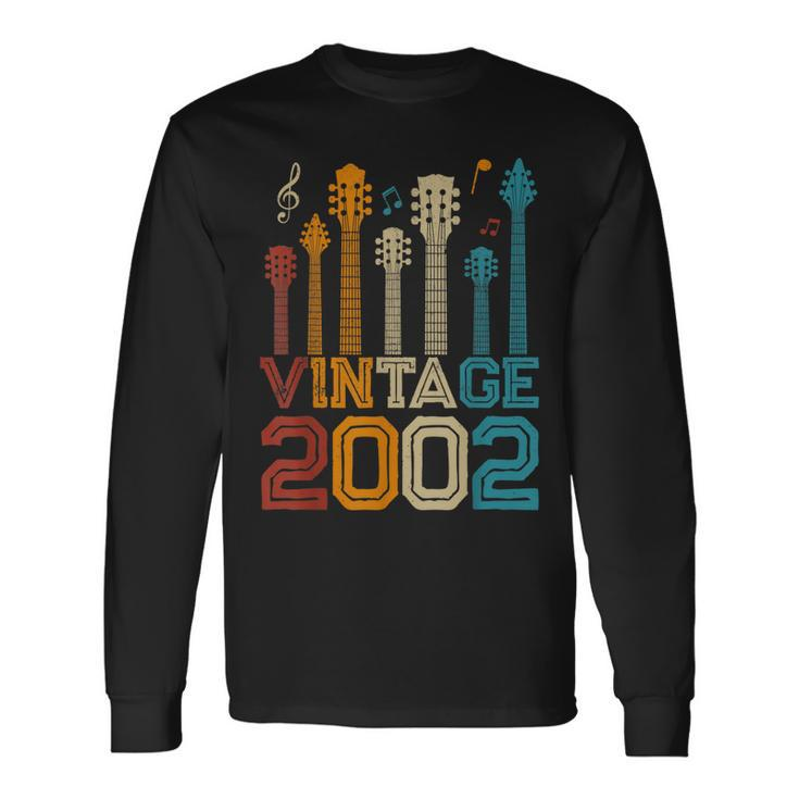 21St Birthday Vintage 2002 Guitarist Guitar Lovers Long Sleeve T-Shirt