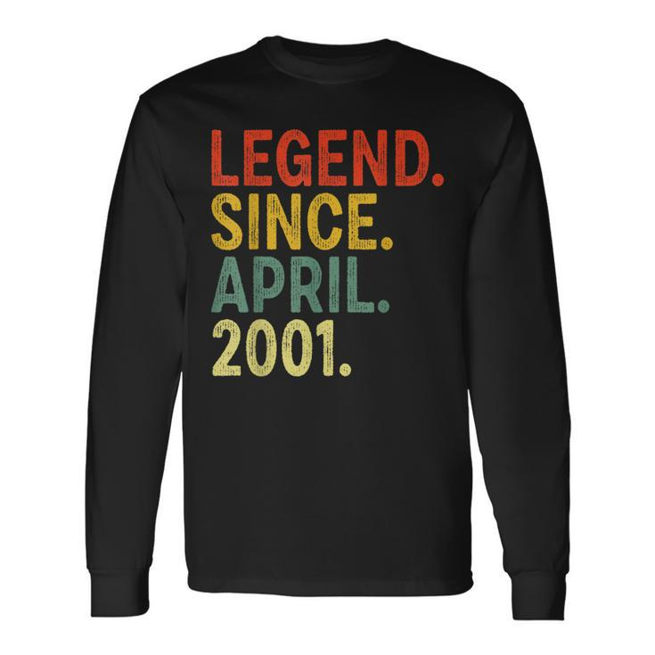 22 Year Old Legend Since April 2001 22Nd Birthday Long Sleeve T-Shirt