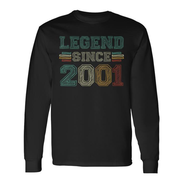 22 Years Old Legend Since 2001 22Nd Birthday Long Sleeve T-Shirt