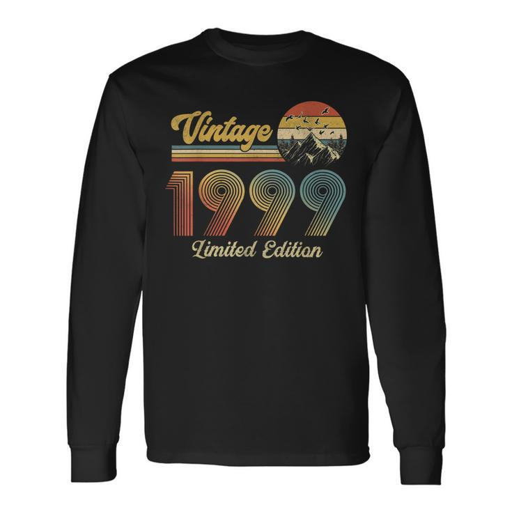24 Year Old Made In 1999 Vintage 24Th Birthday Retro Long Sleeve T-Shirt